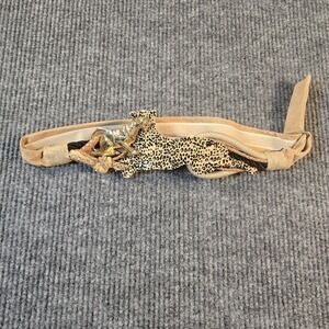 Carolyn Tanner Designs Leopard Belt Buckle Stretch Belt‎ Safari Animal Statement